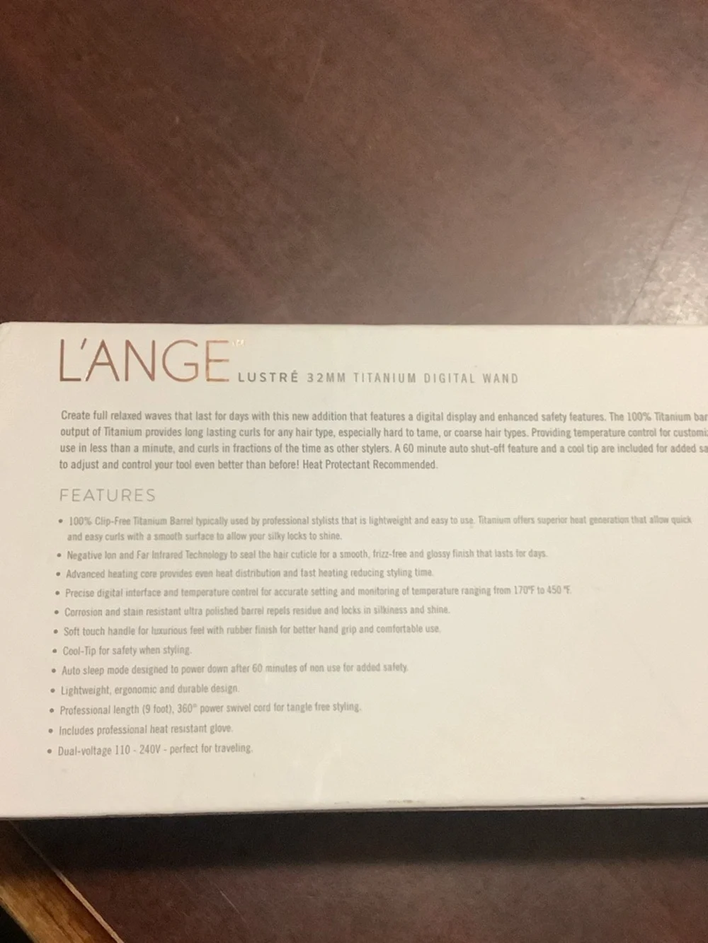 L’ANGE -  32mm titanium digital wand Blush Luxe Hair Styling Iron